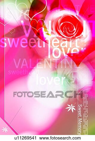Roses superimposed on a multi colored background View Large Illustration Clip Art - Roses superimposed on a multi colored background. Fotosearch