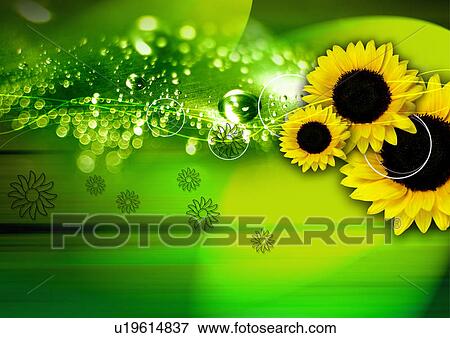Flowers superimposed on a colored background View Large Illustration Stock Illustration - Flowers superimposed on a colored background. Fotosearch