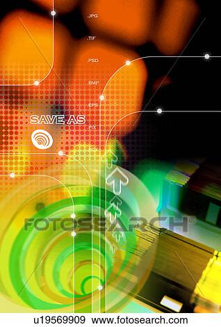 Stock Illustration - Pattern of concentric circles superimposed on a dotted background. Fotosearch