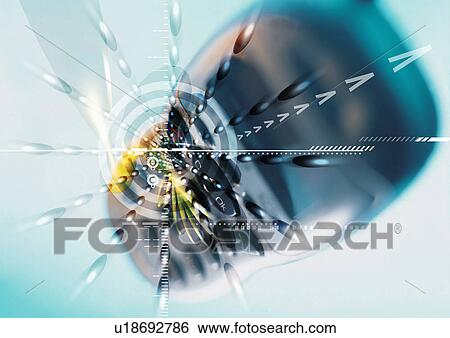 Mobile phone superimposed on a grey background View Large Illustration Stock Illustration - Mobile phone superimposed on a grey background. Fotosearch