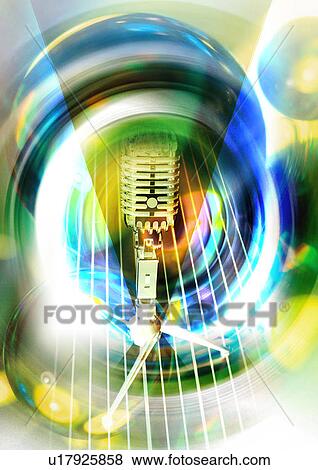 Stock Illustration - Glowing balls superimposed on a yellow background. Fotosearch