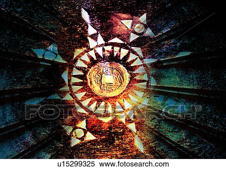 Circular pattern on a brown background View Large Illustration Stock Illustration - Circular pattern on a brown background. Fotosearch