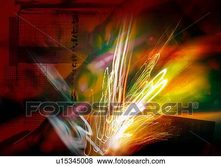 Light rays superimposed on a brown background View Large Illustration Stock Illustration - Light rays superimposed on a brown background. Fotosearch