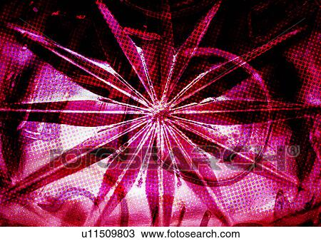 Star shaped pattern superimposed on a pink background View Large Illustration Drawing - Star shaped pattern superimposed on a pink background. Fotosearch