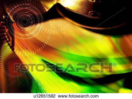 Yellow and green pattern superimposed on a dark background View Large Illustration Drawing - Yellow and green pattern superimposed on a dark background. Fotosearch