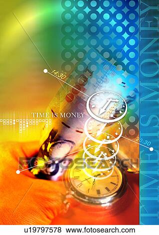 Pocket watch superimposed on a multi colored background View Large Illustration Stock Illustration - Pocket watch superimposed on a multi colored background. Fotosearch