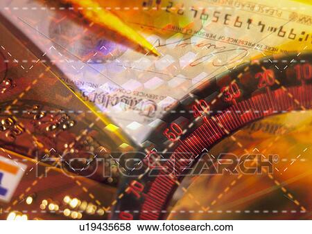 Stock Illustration - Geometric pattern superimposed on a brown background. Fotosearch