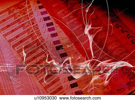 Clipart - White smoke superimposed on a red background. Fotosearch