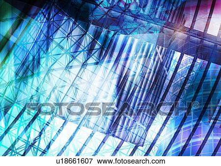 Low angle view of a scaffolding superimposed on a blue background View Large Illustration Stock Illustration - Low angle view of a scaffolding superimposed on a blue background. Fotosearch