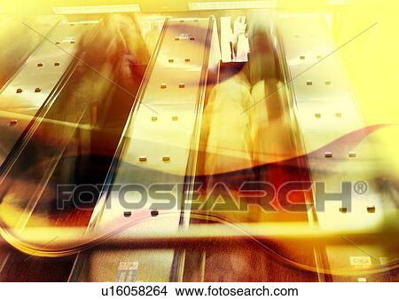 Metal bars superimposed on a yellow background View Large Illustration Stock Illustration - Metal bars superimposed on a yellow background. Fotosearch