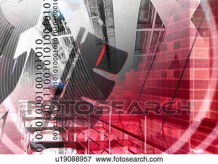 Binary code superimposed on a red background View Large Illustration Stock Illustration - Binary code superimposed on a red background. Fotosearch