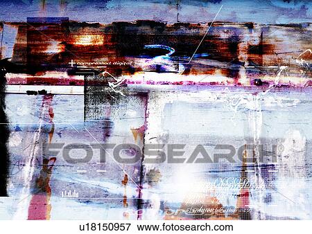 Grey and brown pattern superimposed on a wall View Large Illustration Stock Illustration - Grey and brown pattern superimposed on a wall. Fotosearch