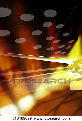 Glowing light streaks on a brown dotted background View Large Illustration Stock Illustration - Glowing light streaks on a brown dotted background. Fotosearch