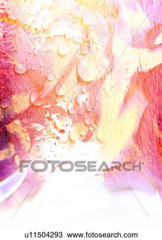 Drawing - Pastel pattern of water drops on a rock surface. Fotosearch