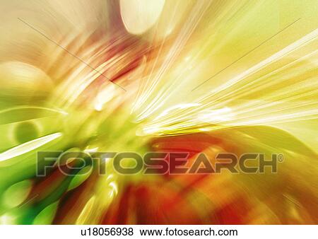 Stock Illustration - Pattern of glowing yellow and red streaks. Fotosearch