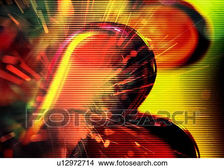 Red bubbles superimposed on a striped pattern View Large Illustration Stock Illustration - Red bubbles superimposed on a striped pattern. Fotosearch