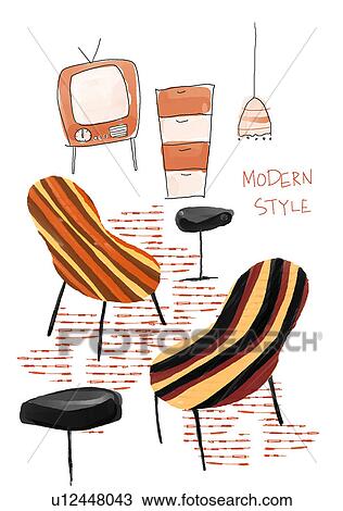 Drawing - Furniture. Fotosearch