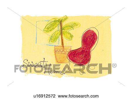 Interior Image View Large Illustration Drawing - Interior Image. Fotosearch