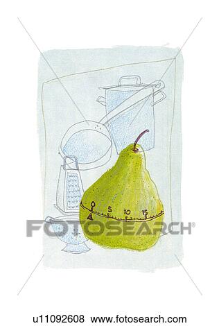 Stock Illustration - Kitchen Timer. Fotosearch