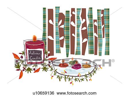 Scented candles View Large Illustration Stock Illustration - Scented candles. Fotosearch