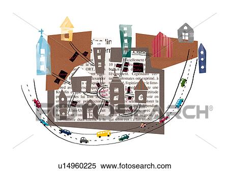 Town Image View Large Illustration Stock Illustration - Town Image. Fotosearch
