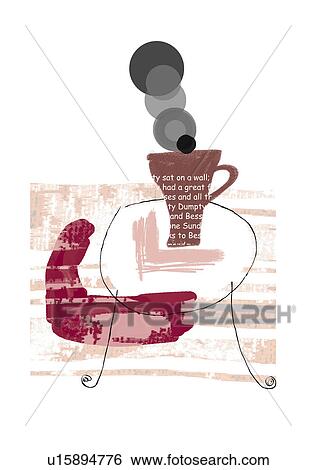 Warm Mug on the table View Large Illustration Stock Illustration - Warm Mug on the table. Fotosearch