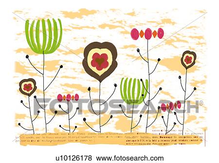 Wildflowers View Large Illustration Stock Illustration - Wildflowers . Fotosearch
