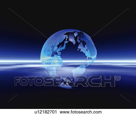 Crystal globe in the darkness, black background, Computer Graphics, composition View Large Illustration Clip Art - Crystal globe in the darkness, black background, Computer Graphics, composition. Fotosearch