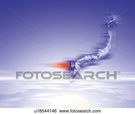 Stock Illustration - Crystal map of Japan flying by jet engine in the sky, blurred motion, Computer Graphics, composition, copy space. Fotosearch
