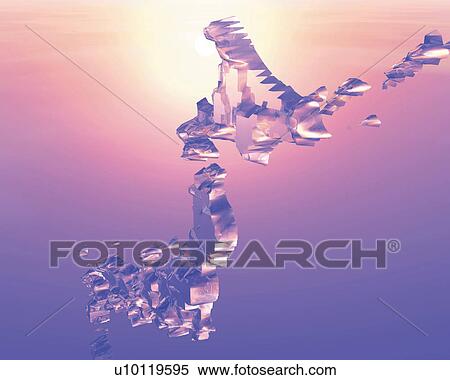 Crystal map of Japan in the sky, high angle view, Computer Graphics, composition View Large Illustration Stock Illustration - Crystal map of Japan in the sky, high angle view, Computer Graphics, composition. Fotosearch