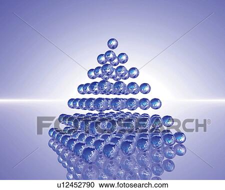 Pyramid constructed with globes, blue background, Computer Graphics, composition View Large Illustration Clipart - Pyramid constructed with globes, blue background, Computer Graphics, composition. Fotosearch