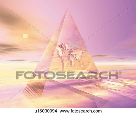 The sun and pyramid world map, Computer Graphics, composition View Large Illustration Stock Illustration - The sun and pyramid world map, Computer Graphics, composition. Fotosearch
