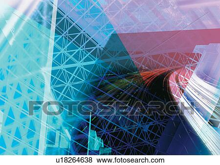 Art, Complex, Building Exterior, Blurred Motion, Arrangement View Large Illustration Stock Illustration - Art, Complex, Building Exterior, Blurred Motion, Arrangement. Fotosearch