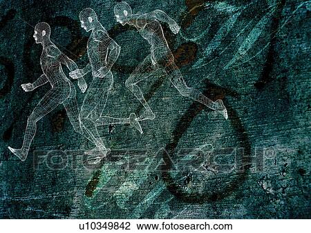 Drawing - Multiple Exposure, Illustration, Digital Composite. Fotosearch