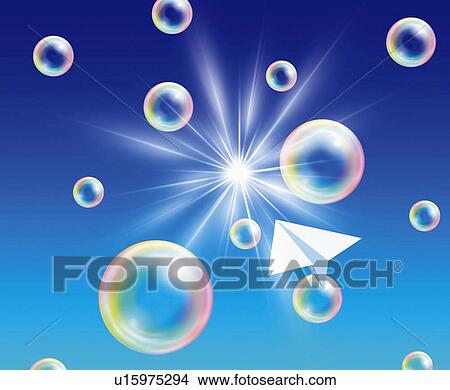 Paper airplane and bubbles reaching to the sun, low angle view, Computer Graphics, composition View Large Photo Image Picture - Paper airplane and bubbles reaching to the sun, low angle view, Computer Graphics, composition. Fotosearch