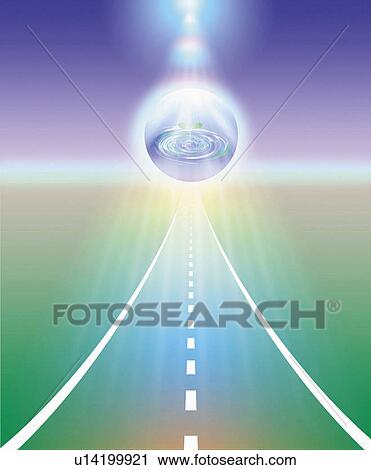 Straight driveway and floating ball, Computer Graphics, composition View Large Photo Image Stock Image - Straight driveway and floating ball, Computer Graphics, composition. Fotosearch