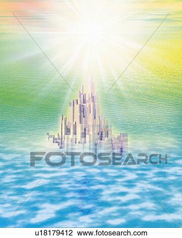 Sunshine and skyscrapers, high angle view, Computer Graphics, composition View Large Photo Image Stock Image - Sunshine and skyscrapers, high angle view, Computer Graphics, composition. Fotosearch