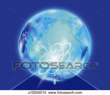 Stock Photography - The earth and road, Computer Graphics, composition. Fotosearch