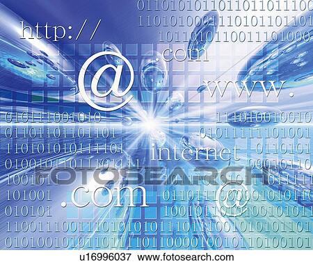 Stock Photo -  web address and computer language, Computer Graphics, composition. Fotosearch