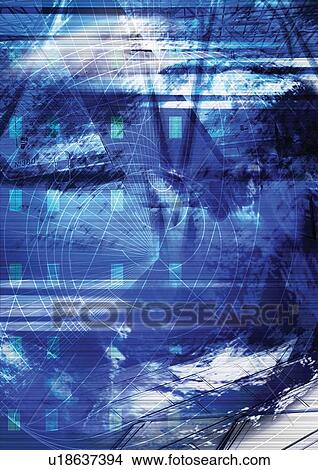 Picture - appearance, shape, geometric, artistic, system, blue, art form. Fotosearch