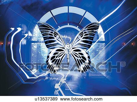 Stock Photo - artistic, blurry, blur, blue, art form. Fotosearch