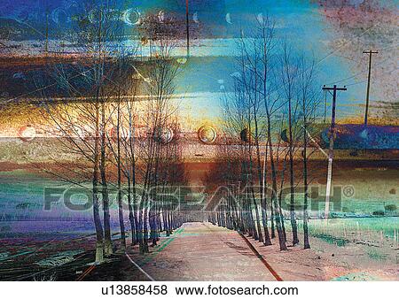 Stock Photo - creative, envisioning, trees, perspective, modern art, fantasia. Fotosearch