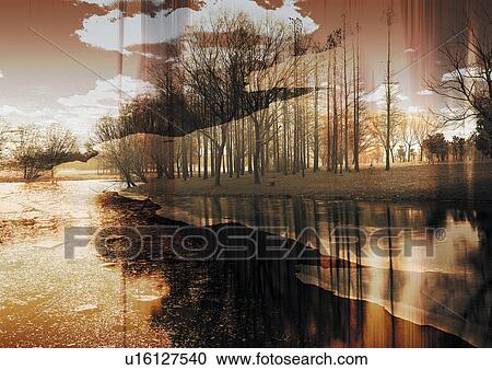 Stock Image - scheme, blurry, modern art, fantasia, pattern, decorative, fantasy. Fotosearch