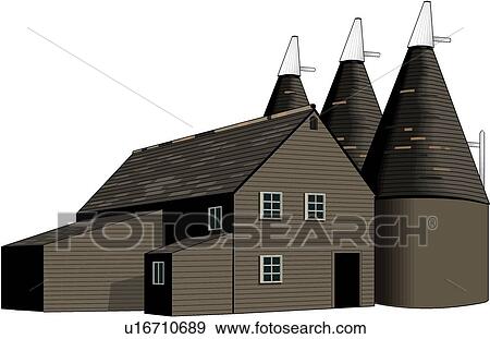 Stock Illustration of Oast House u16710689 - Search Vector Clipart ...