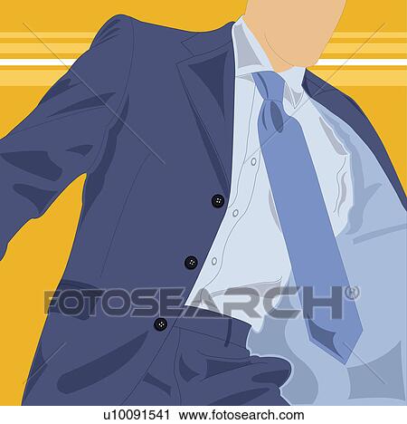 Clip Art - Close-up of a businessman walking. Fotosearch