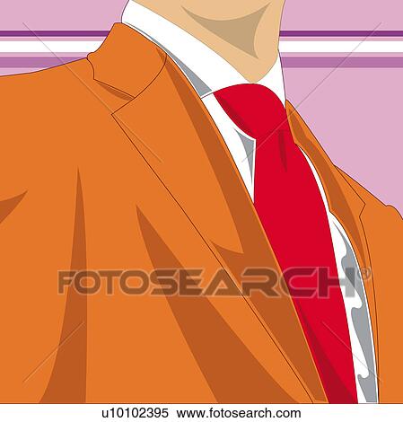 Stock Illustration - Mid section view of a businessman wearing a business suit. Fotosearch
