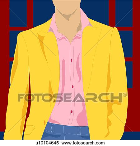 Mid section view of a man standing View Large Illustration Stock Illustration - Mid section view of a man standing. Fotosearch