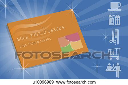 Stock Illustration - Close-up of a credit card. Fotosearch