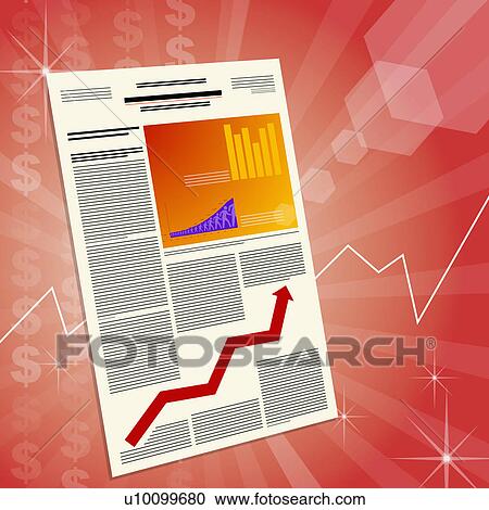Close-up of a financial newspaper View Large Illustration Clipart - Close-up of a financial newspaper. Fotosearch