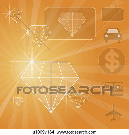 Stock Illustration - Close-up of diamond shaped diagrams. Fotosearch